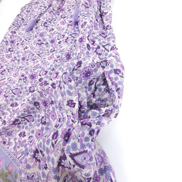 NEW Spell Sienna Sleeveless Tunic Dress Lilac Floral Resort Cottagecore Boho XS - Picture 6 of 8